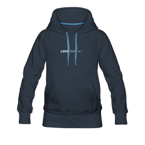 love is a verb (dictionary entry) Women’s Premium Hoodie - navy