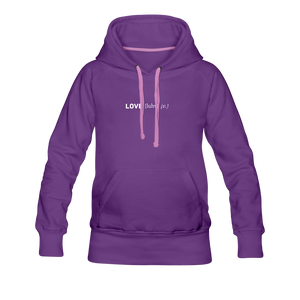 love is a verb (dictionary entry) Women’s Premium Hoodie - purple