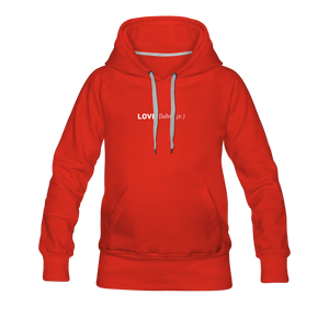 love is a verb (dictionary entry) Women’s Premium Hoodie - red