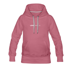 love is a verb (dictionary entry) Women’s Premium Hoodie - mauve