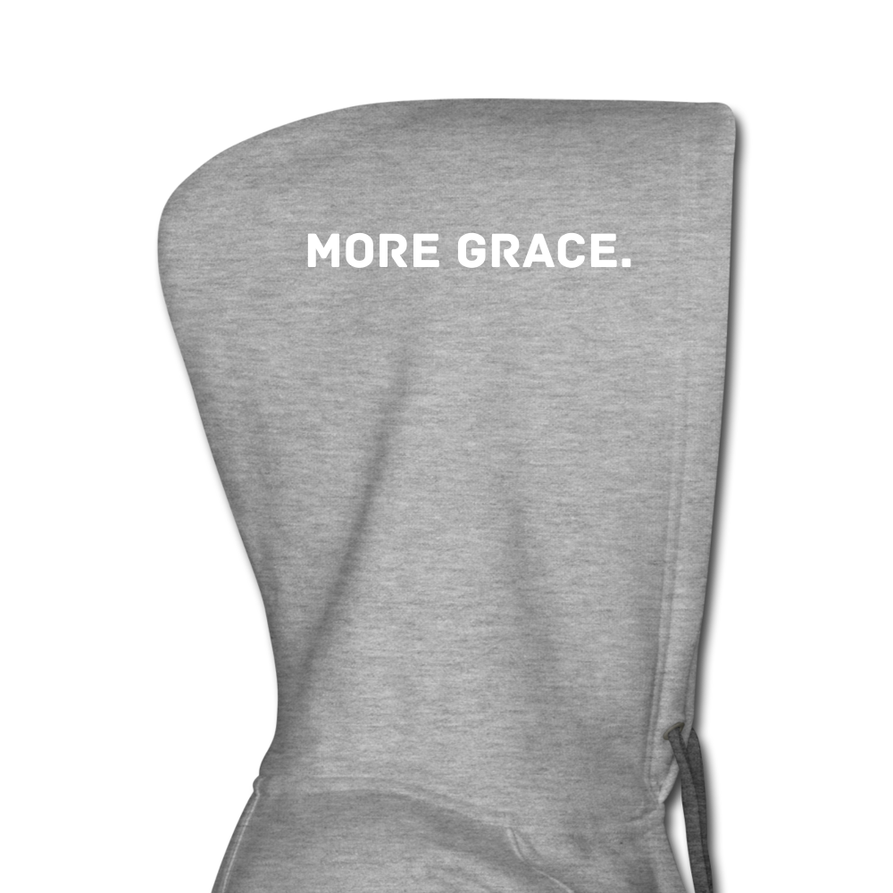 more grace. (words on the hood) Women’s Premium Hoodie - heather gray