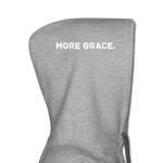 Load image into Gallery viewer, more grace. (words on the hood) Women’s Premium Hoodie - heather gray
