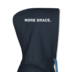 more grace. (words on the hood) Women’s Premium Hoodie - navy