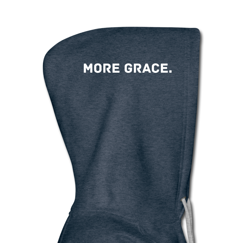 more grace. (words on the hood) Women’s Premium Hoodie - heather denim