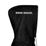 Load image into Gallery viewer, more grace. (words on the hood) Women’s Premium Hoodie - charcoal gray
