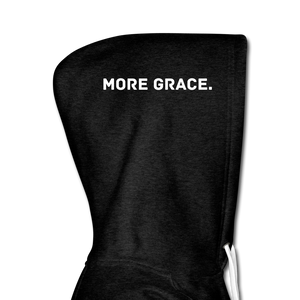 more grace. (words on the hood) Women’s Premium Hoodie - charcoal gray