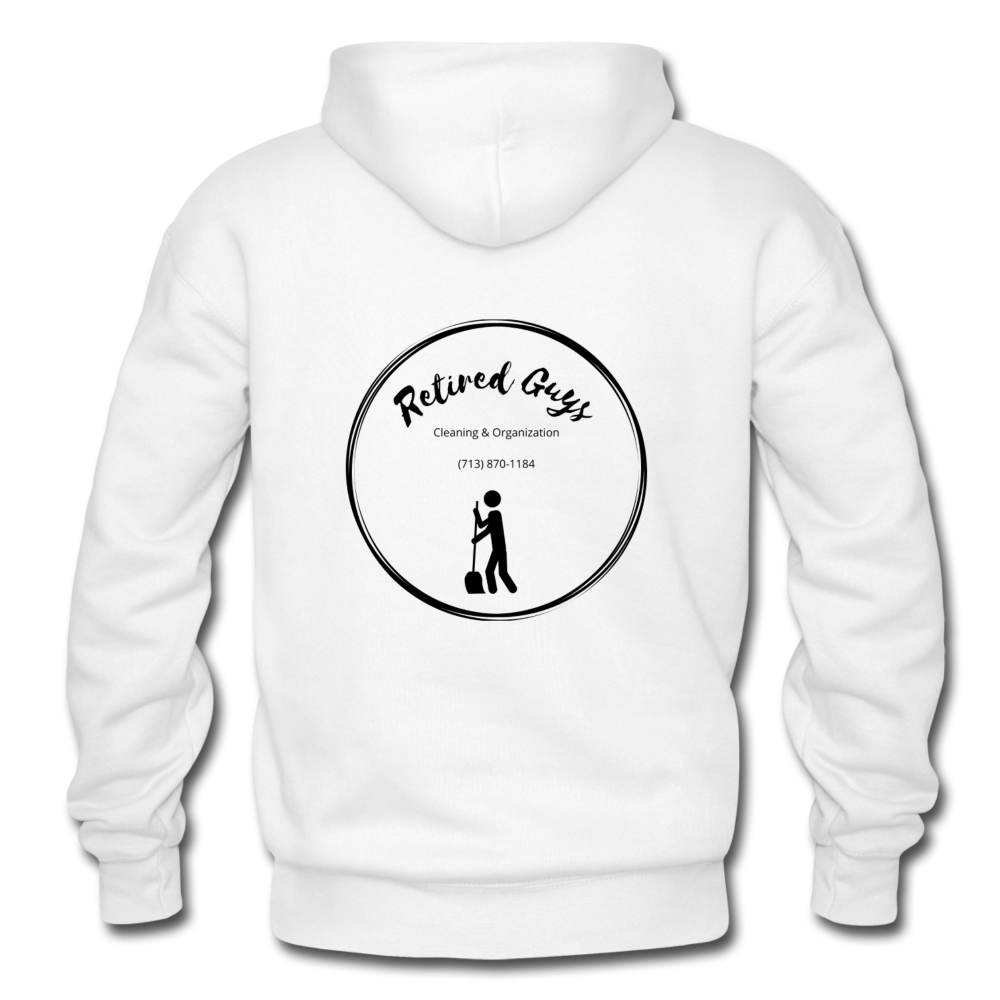 Retired Guys White Gildan Heavy Blend Adult Hoodie - white