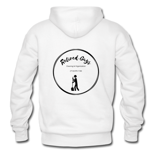 Retired Guys White Gildan Heavy Blend Adult Hoodie - white